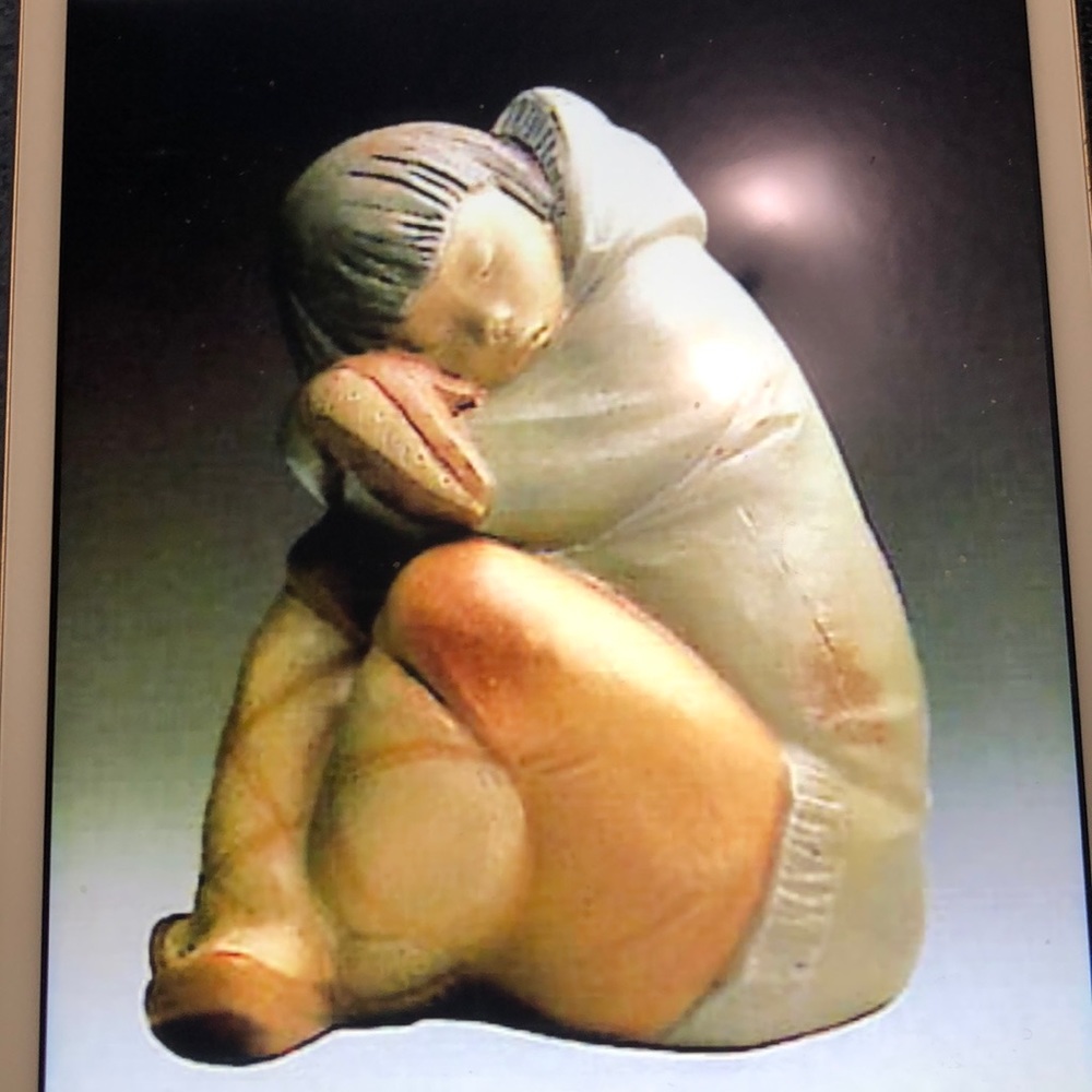 Lladro Eskimo Boy/Gres Finish/Issued 1970/Retired